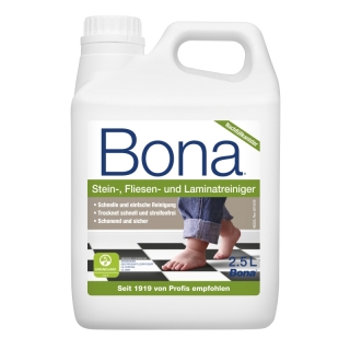 Bona Bodenreiniger für Fliesen & Laminat - Nachfüllkanister 2,50 Liter