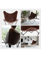 Schmetterlingsessel - Butterfly Chair - Rindsleder brown