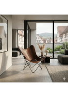 Schmetterlingsessel - Butterfly Chair - Rindsleder brown