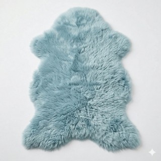 Australische Premium Lammfelle TA - Taubenblau